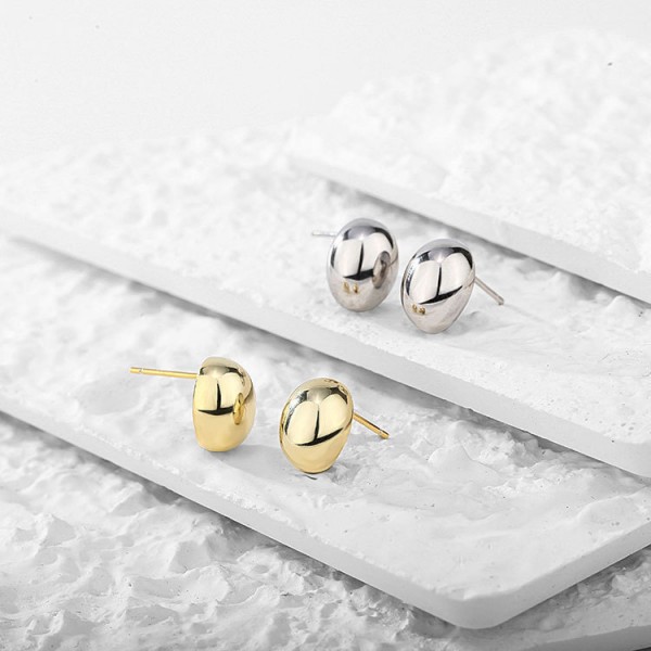 925 Sterling Silver Earrings Oval Hoops