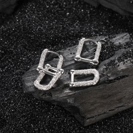 925 Sterling Silver Earrings Secure Lock