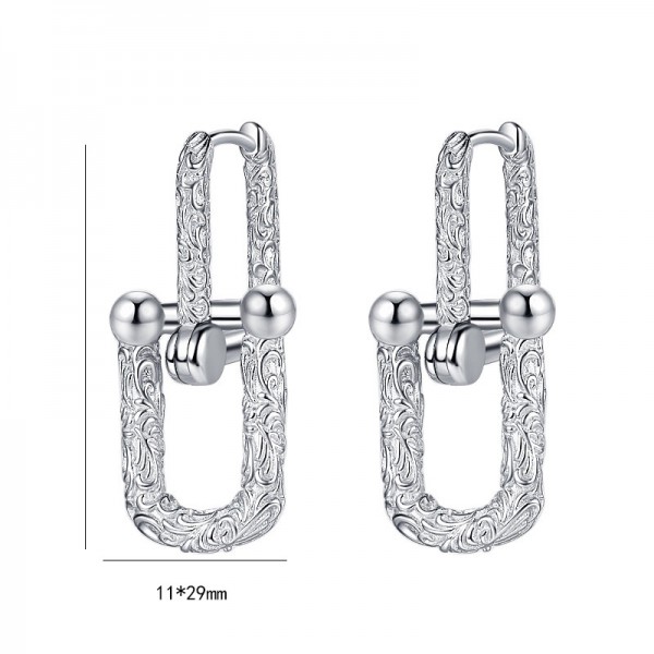 925 Sterling Silver Earrings Secure Lock