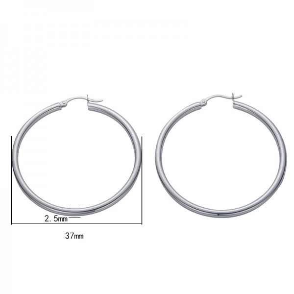 925 Sterling Silver Earrings Large Hoop