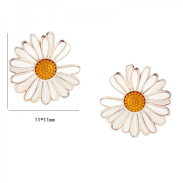 925 Sterling Silver  Earrings Chrysanthemum