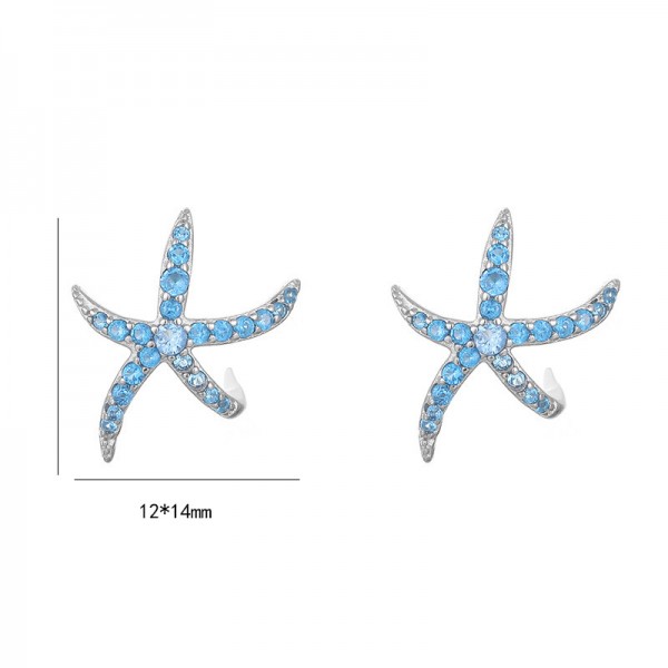 925 Sterling Silver  Earrings Starfish