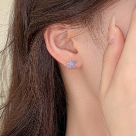 925 Sterling Silver  Earrings Starfish