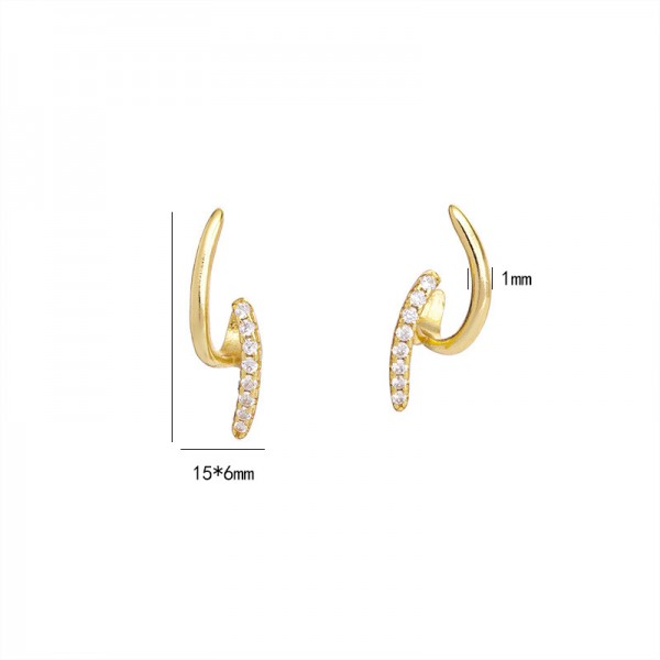 952 Sterling Silver Earrings Irregular