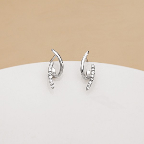 952 Sterling Silver Earrings Irregular