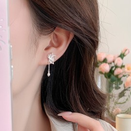 925 Sterling Silver Earrings Symmetric Butterfly