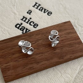 925 Sterling Silver Geometric Flower Earrings