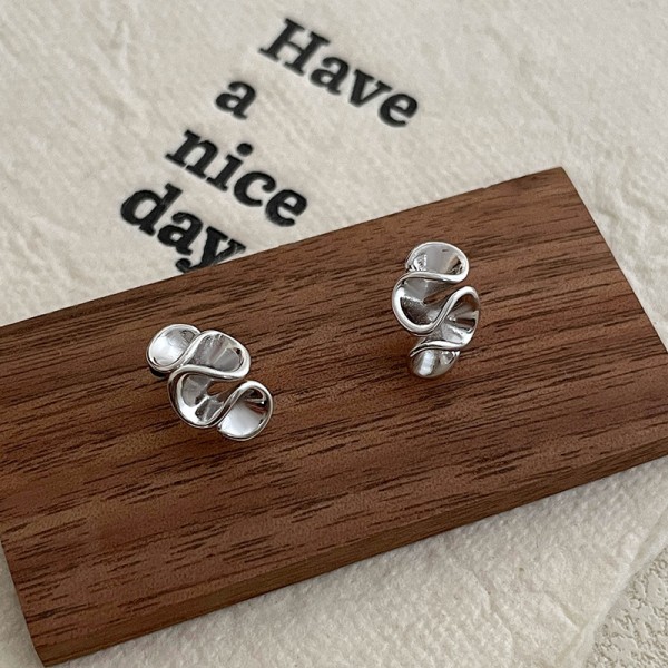 925 Sterling Silver Geometric Flower Earrings