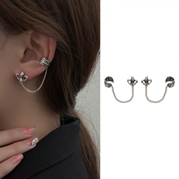 925 Sterling Silver Earring Vintage Chain