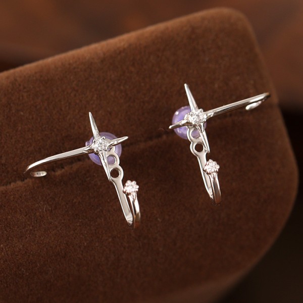 925 Sterling Silver Earring Cross Earrings