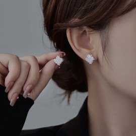 925 Sterling Silver Earring Braided Cloth Earrings