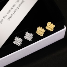 925 Sterling Silver Earring Braided Cloth Earrings