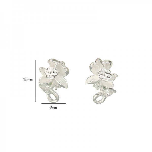 925 Sterling Silver Earring Lotus Ear Studs