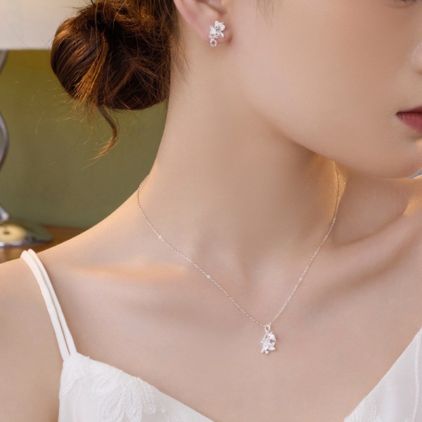 925 Sterling Silver Earring Lotus Ear Studs