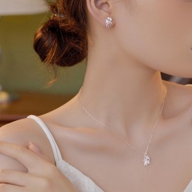 925 Sterling Silver Earring Lotus Ear Studs