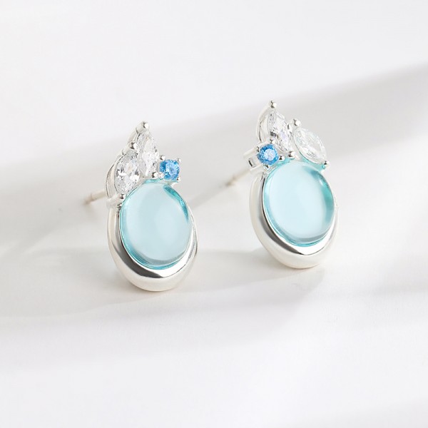 925 Sterling Silver Earring Water Droplet Earrings