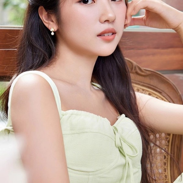 925 Sterling Silver Earring Clover Pearl earrings