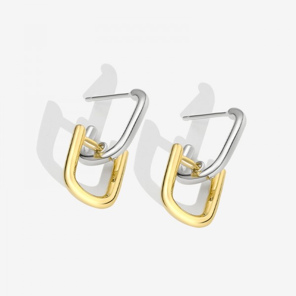 925 Sterling Silver Earring Line Pendant Earrings