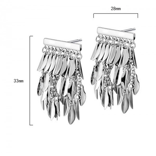 925 Sterling Silver Earring Silver Leaf Earrings
