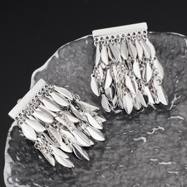 925 Sterling Silver Earring Silver Leaf Earrings