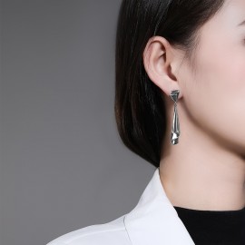 925 Sterling Silver Earring  Ribbon Earrings