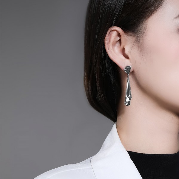 925 Sterling Silver Earring  Ribbon Earrings