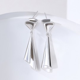 925 Sterling Silver Earring  Ribbon Earrings