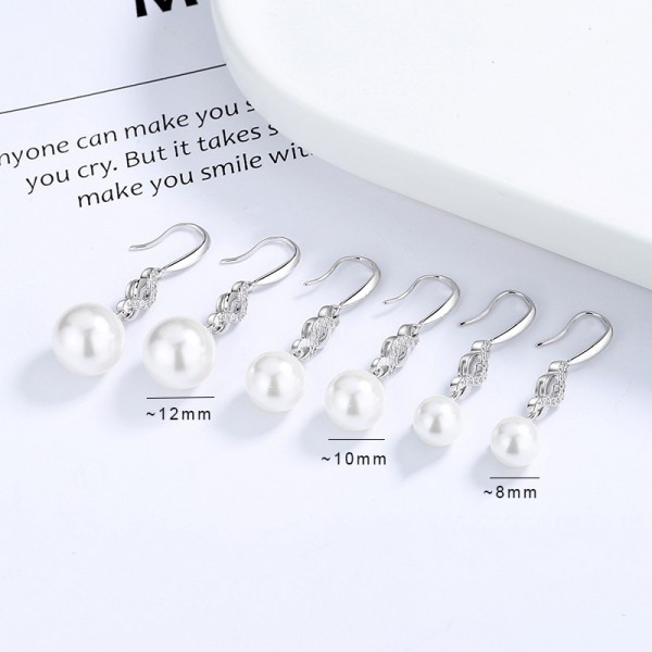 Sterling Silver Pearl Pendant Earrings