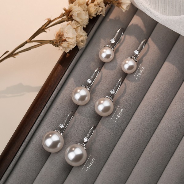 999 Fine Silver Pearl Stud Earrings