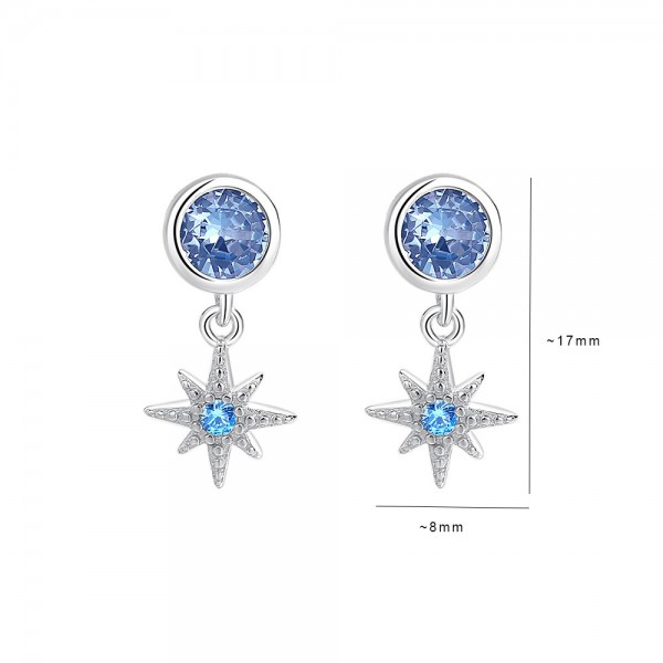 Sterling Silver Cubic Zirconia Pendant Earrings