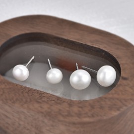 S925 Sterling Silver Bead Stud Earrings