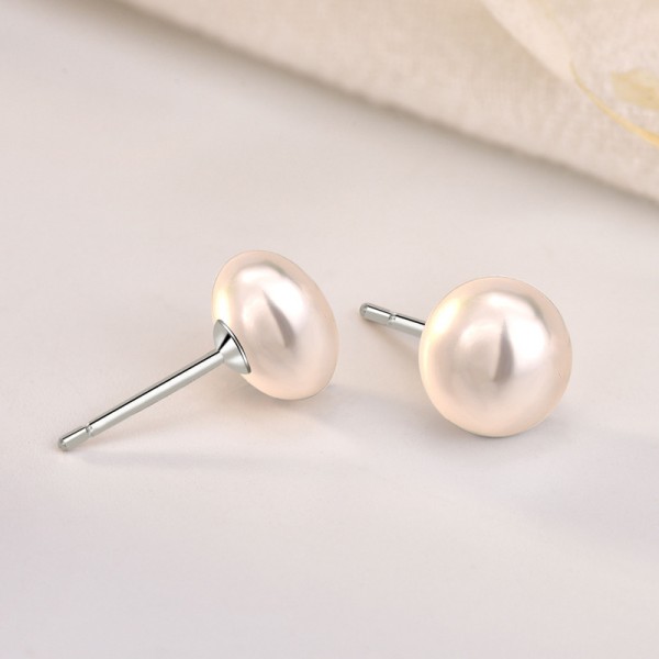 S925 Sterling Silver Bead Stud Earrings