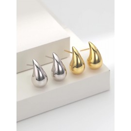 S925 Sterling Silver Teardrop Stud Earrings