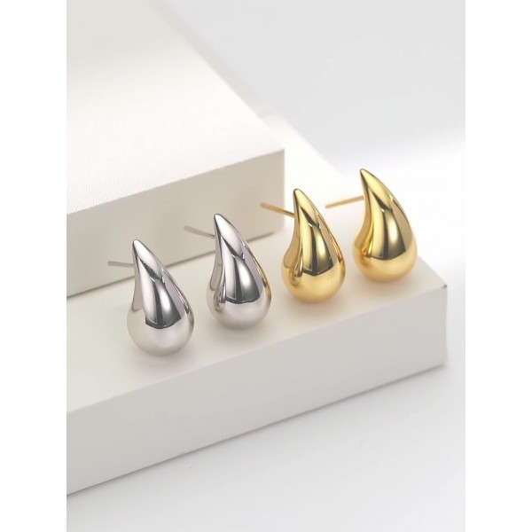 S925 Sterling Silver Teardrop Stud Earrings