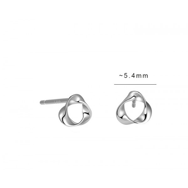 S999 Fine Silver Möbius Loop Earring