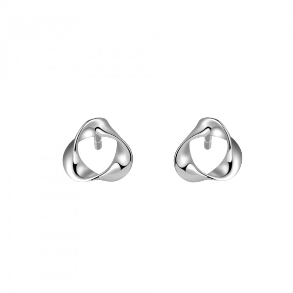 S999 Fine Silver Möbius Loop Earring