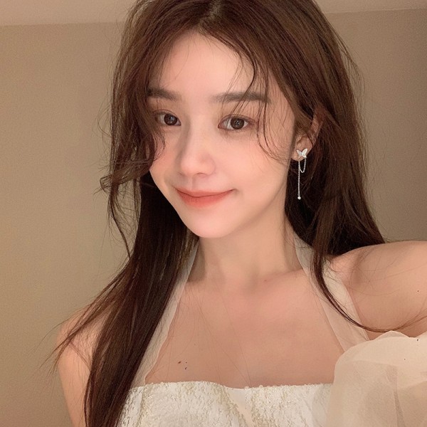 S925 Sterling Silver Asymmetrical Butterfly Earrings