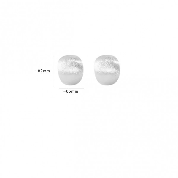S925 Sterling Silver Frosted Brushed Ball Earrings