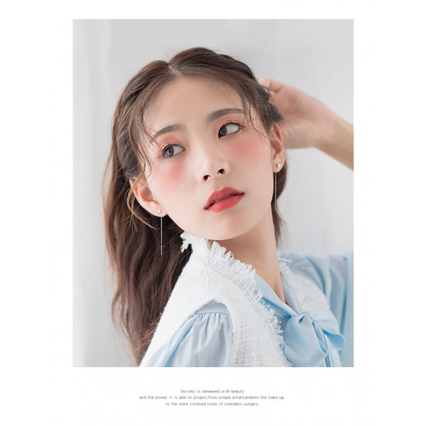 S925 Sterling Silver Polished Heart Ear Threader