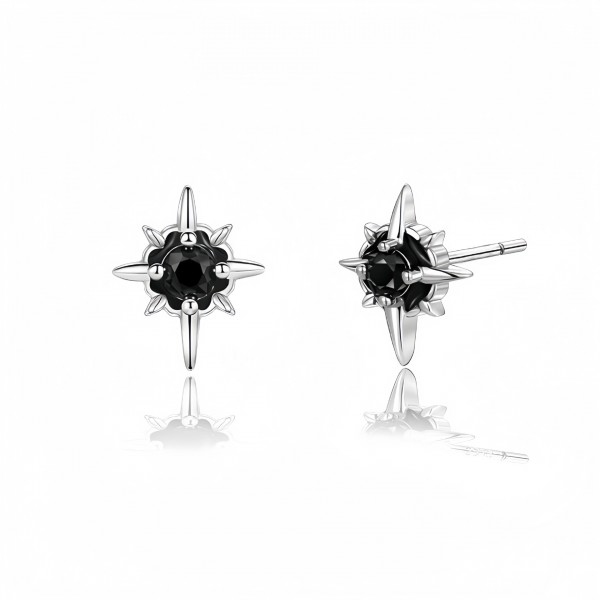 S999 Sterling Silver Polaris Men's Earrings
