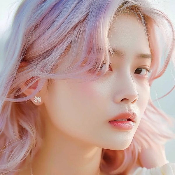 S999 Sterling Silver Hollow-out Bow Earrings