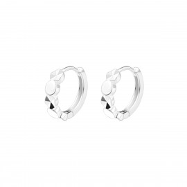 S925 Sterling Silver Faceted Earrings