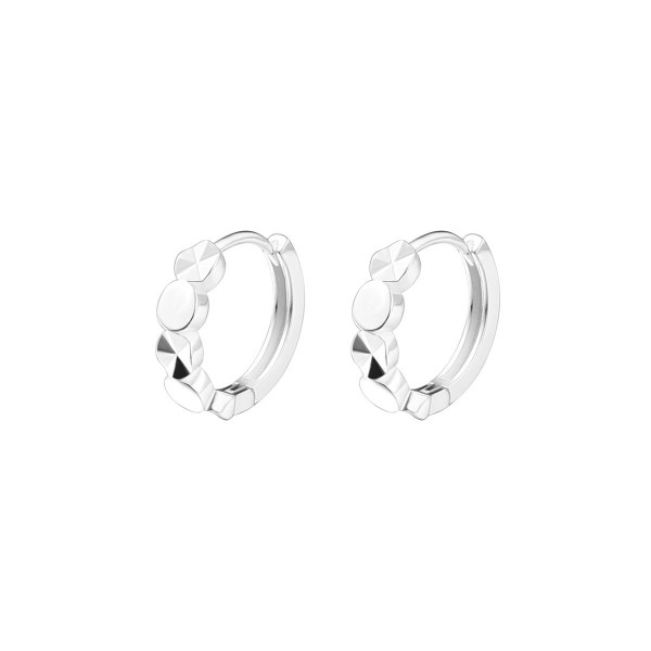 S925 Sterling Silver Faceted Earrings